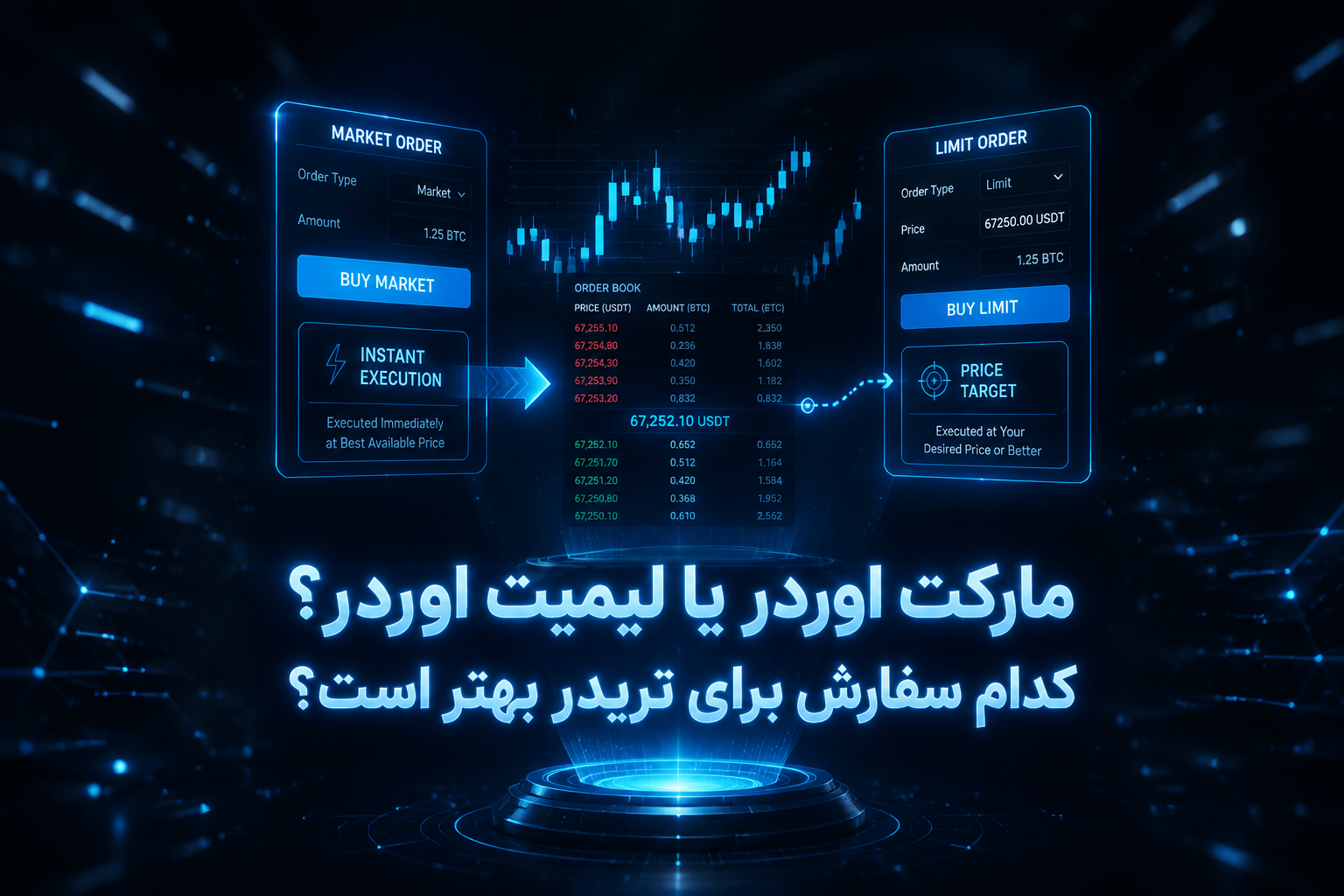مارکت اوردر یا لیمیت اوردر؟ مقایسه کامل برای تریدرها
